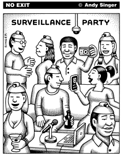SURVEILLANCE PARTY by Andy Singer