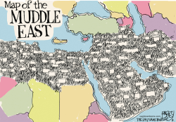 MIDDLE EAST MAP  by Pat Bagley
