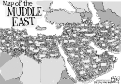 MIDDLE EAST MAP by Pat Bagley