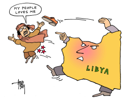 LIBYA KICKS GADDAFI OUT by Arend Van Dam