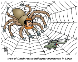 CREW OF RESCUE- HELICOPTER IMPRISONED IN LIBYA by Arend Van Dam
