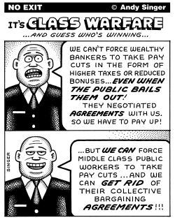 CLASS WARFARE COLLECTIVE BARGAINING by Andy Singer