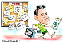 OBAMA AND WORLD CHAOS by Dave Granlund