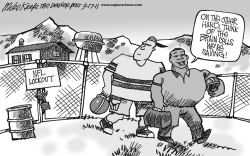 NFL PLAYER LOCKOUT by Mike Keefe