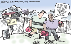 NFL PLAYER LOCKOUT  by Mike Keefe