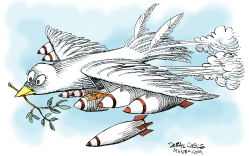 BOMBING FOR PEACE  by Daryl Cagle