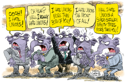 I HATE UNIONS  by Daryl Cagle