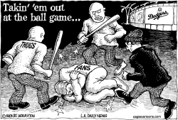 TAKIN EM OUT AT THE BALL GAME LOCAL-CA by Monte Wolverton