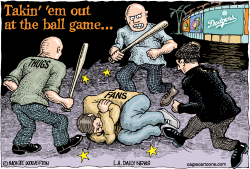 TAKIN EM OUT AT THE BALL GAME  LOCAL-CA by Monte Wolverton