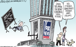 FOXNEWS DROPS BECK  by Mike Keefe