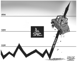 GAS PRICE SPIKE BW by John Cole