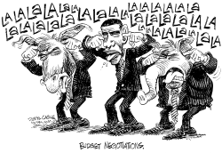 BUDGET NEGOTIATIONS by Daryl Cagle