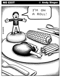 ON A ROLL by Andy Singer