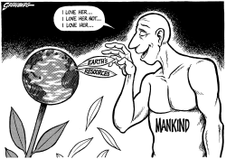 MANKIND AND EARTH BW by Steve Greenberg