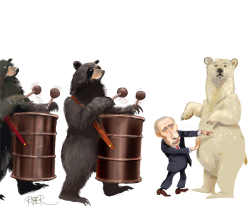 PUTIN AND BEARS IN THE ARCTIC by Riber Hansson