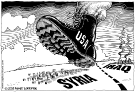 ABOUT TO STOMP SYRIA by Monte Wolverton