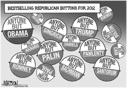 BESTSELLING REPUBLICAN BUTTONS FOR 2012 by R.J. Matson