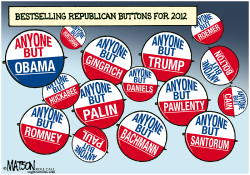 BESTSELLING REPUBLICAN BUTTONS FOR 2012- by R.J. Matson