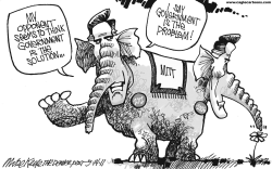 MITT ON GOVERNMENT  by Mike Keefe