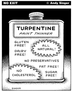 FOOD LABELING TURPENTINE by Andy Singer