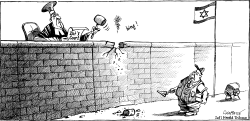 UN COURT CONDEMNS ISRAELI WALL by Patrick Chappatte