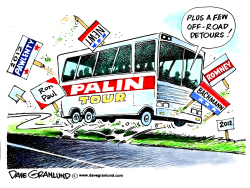 PALIN BUS TOUR AND 2012 by Dave Granlund