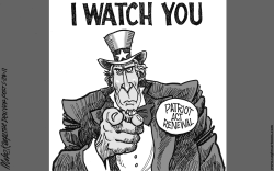PATRIOT ACT RENEWAL  by Mike Keefe