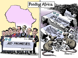 G-8 AID PROMISES  by Paresh Nath