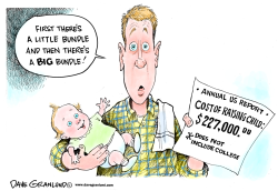 COST OF RAISING KIDS by Dave Granlund