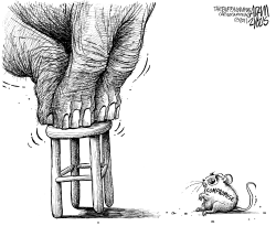 SCARED OF A LITTLE COMPROMISE by Adam Zyglis