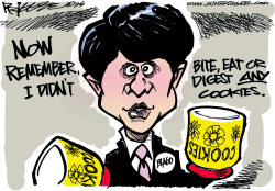 BLAGO BUSTED by Milt Priggee
