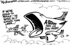 BOEING VS AIRBUS by Milt Priggee