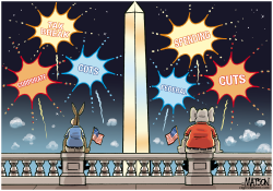DUELING FIREWORKS SHOWS- by RJ Matson