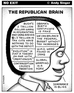 REPUBLICAN BRAIN 2011 by Andy Singer
