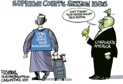 SUPREME COURT SESSION ENDS  by David Fitzsimmons