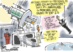 DR NO AND THE DEBT CEILING DEATH RAY  by Pat Bagley