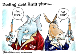 DUELING DEBT LIMT PLANS by Dave Granlund