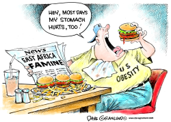 OBESITY AND FAMINE by Dave Granlund