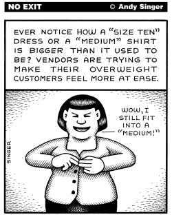 CLOTHING SIZES by Andy Singer