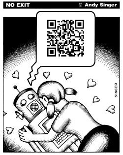 QR CODE TECHNOLOVE by Andy Singer