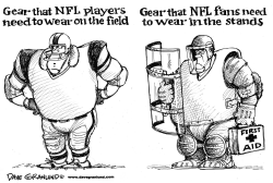 NFL FAN VIOLENCE by Dave Granlund