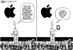 APPLE WITHOUT JOBS by Nate Beeler