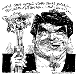 RICK PERRY BW by Sandy Huffaker