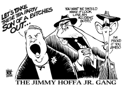 THE JIMMY HOFFA JR GANG, B/W by Randy Bish