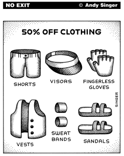 50 PERCENT OFF CLOTHING by Andy Singer