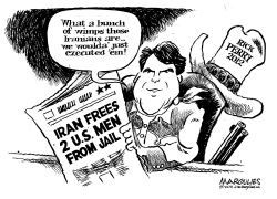  IRAN  FREES 2 AMERICANS by Jimmy Margulies