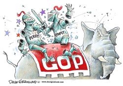 CLASH OF PERRY AND ROMNEY by Dave Granlund