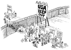 RICK PERRY BORDER FENCE by Daryl Cagle