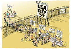 RICK PERRY BORDER FENCE  by Daryl Cagle
