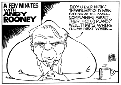 ANDY ROONEY RETIRES, B/W by Randy Bish